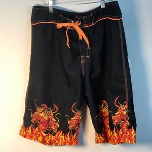 90s y2k swim trunks
